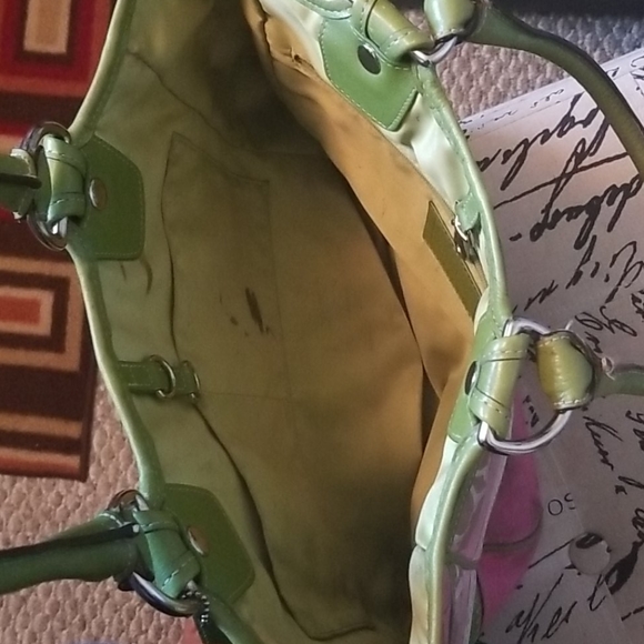 Authentic Pink and Green Coach Purse - Picture 4 of 5